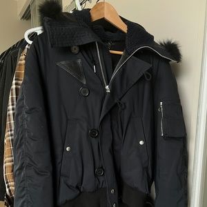 SANDRO HOMME - Winter Fur Bomber Jacket Sz Small